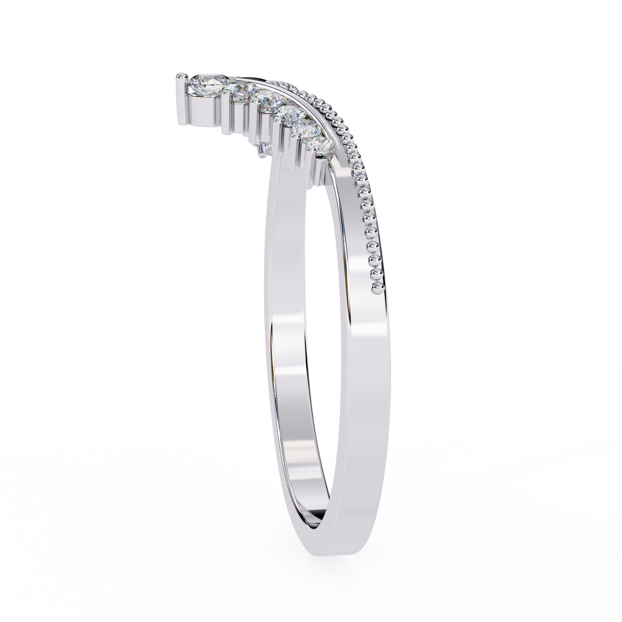 Solitairekart 0.15ct Natural Diamond Regal Tiara Band-HI Color, VS-SI Clarity